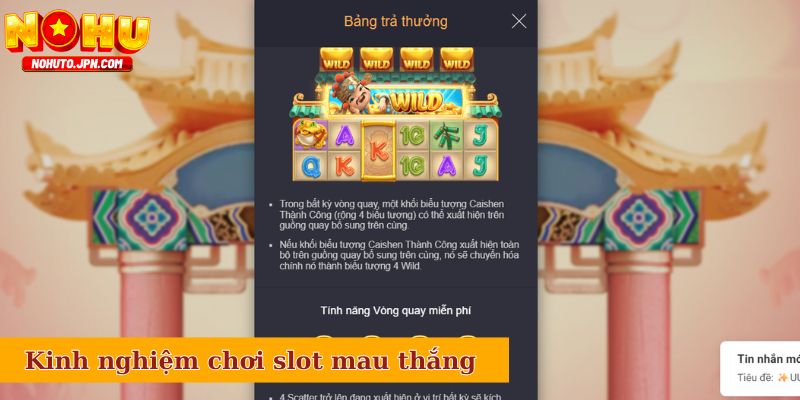 Kinh nghiệm chơi slot mau thắng