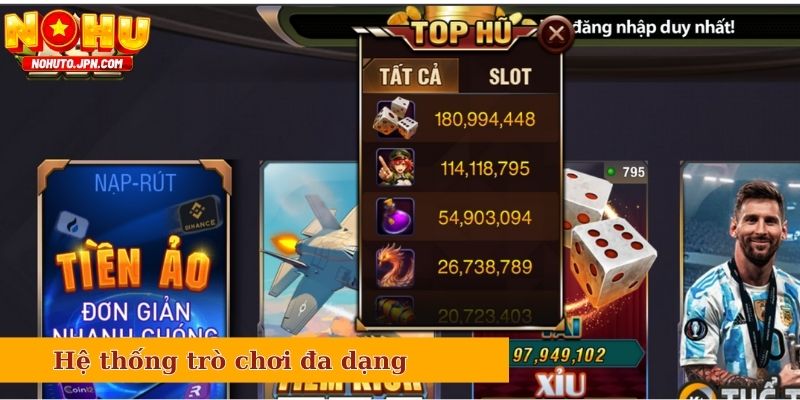 Hệ thống trò chơi đa dạng, hấp dẫn, cực kỳ phong phú tại B52