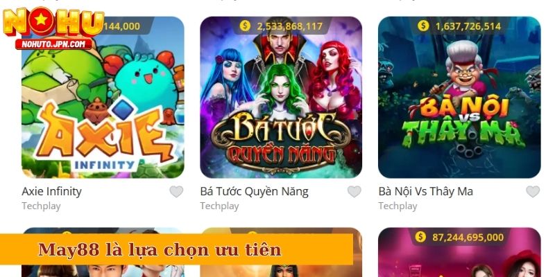 May88 là lựa chọn ưu tiên của không ít game thủ đổi thưởng trực tuyến