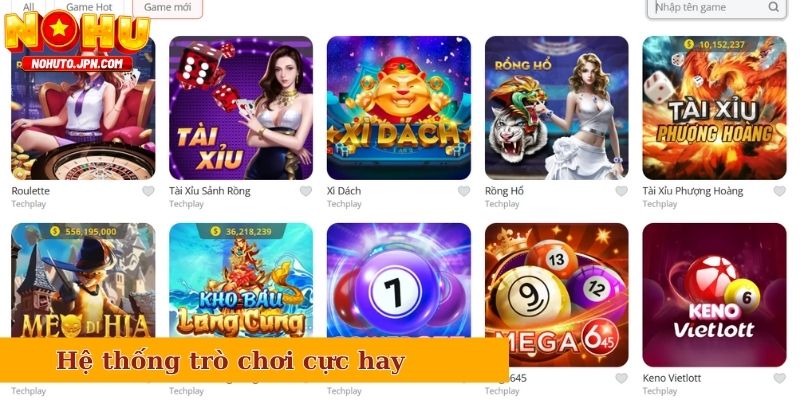 Hệ thống trò chơi cực hay tại cổng game May88