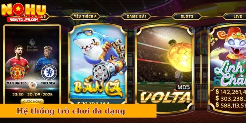 Hệ thống trò chơi đa dạng tại Sun52 đáp ứng mọi nhu cầu