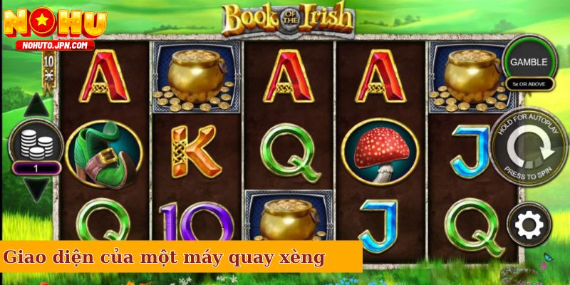 Giao diện cơ bản của một máy quay xèng, slot game cổ điển